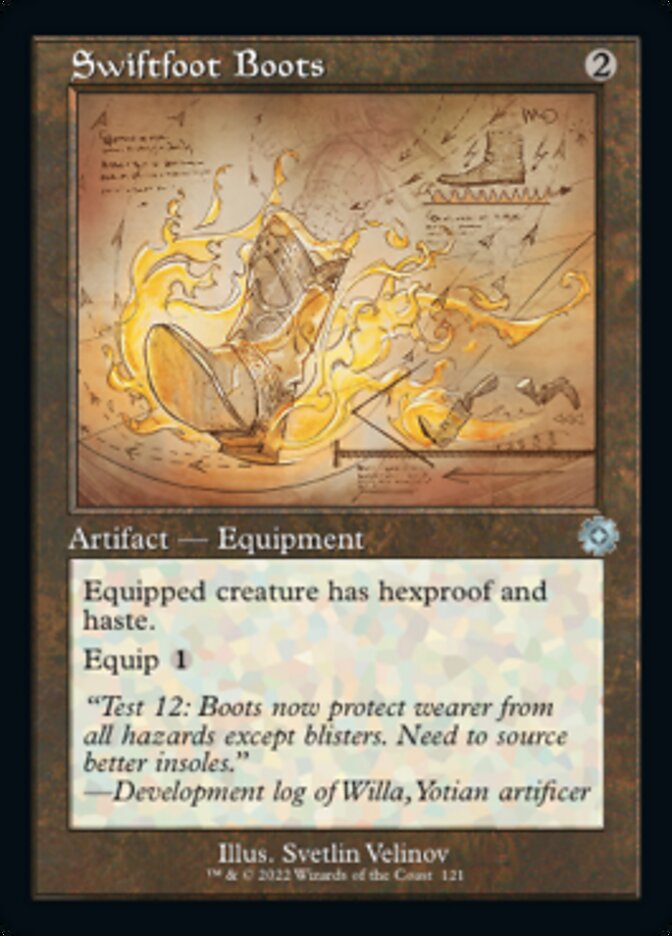 Swiftfoot Boots - [Foil, Schematic] The Brothers' War Retro Artifacts (BRR)