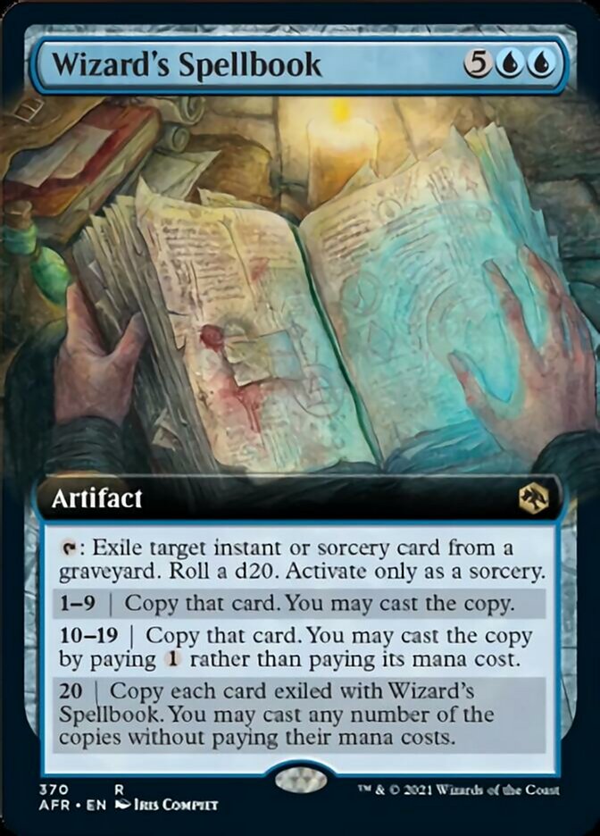 Wizard's Spellbook - [Foil, Extended Art] Adventures in the Forgotten Realms (AFR)