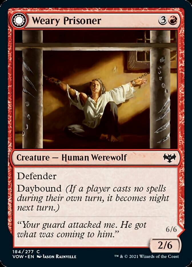 Weary Prisoner // Wrathful Jailbreaker - [Foil] Innistrad: Crimson Vow (VOW)