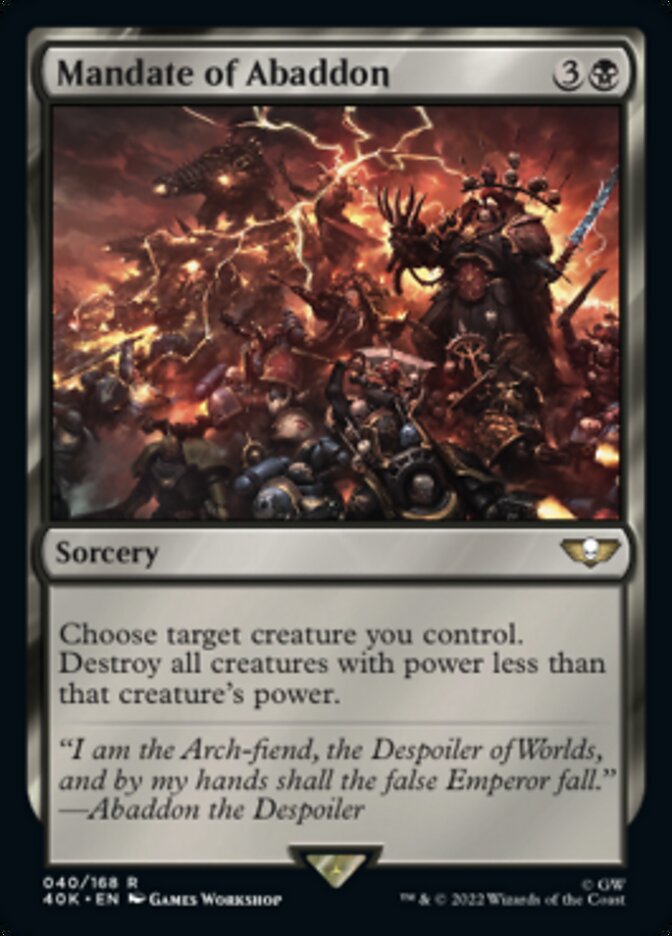 Mandate of Abaddon - [Surge Foil] Warhammer 40,000 Commander (40K)