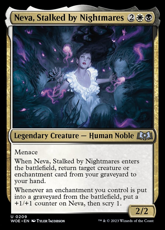 Neva, Stalked by Nightmares - [Foil] Wilds of Eldraine (WOE)