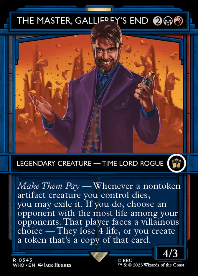 The Master, Gallifrey's End - [Foil, Showcase] Doctor Who (WHO)