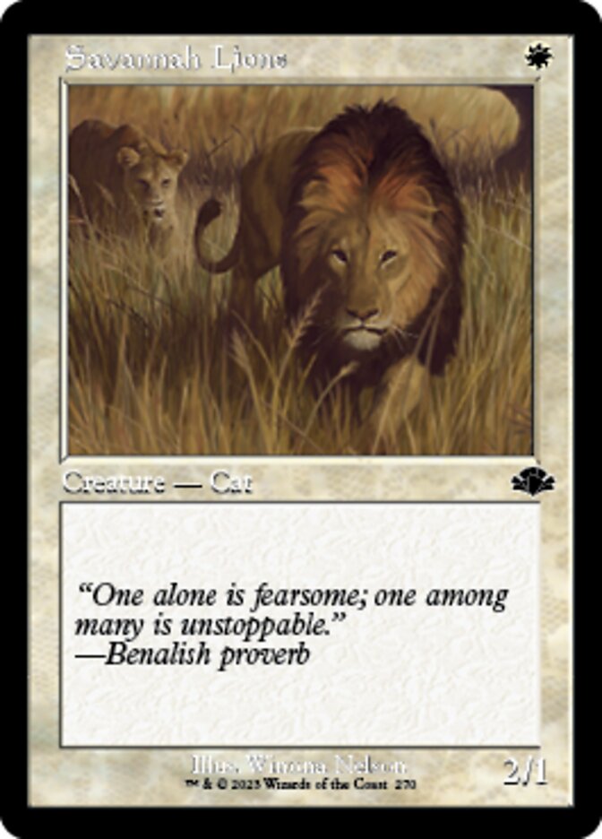 Savannah Lions - [Retro Frame] Dominaria Remastered (DMR)