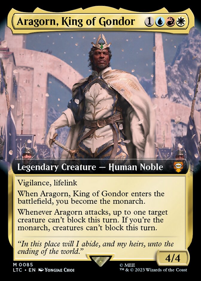 Aragorn, King of Gondor - [Foil, Extended Art] Tales of Middle-earth Commander (LTC)