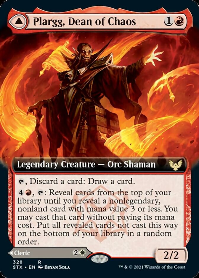 Plargg, Dean of Chaos // Augusta, Dean of Order - [Extended Art] Strixhaven: School of Mages (STX)
