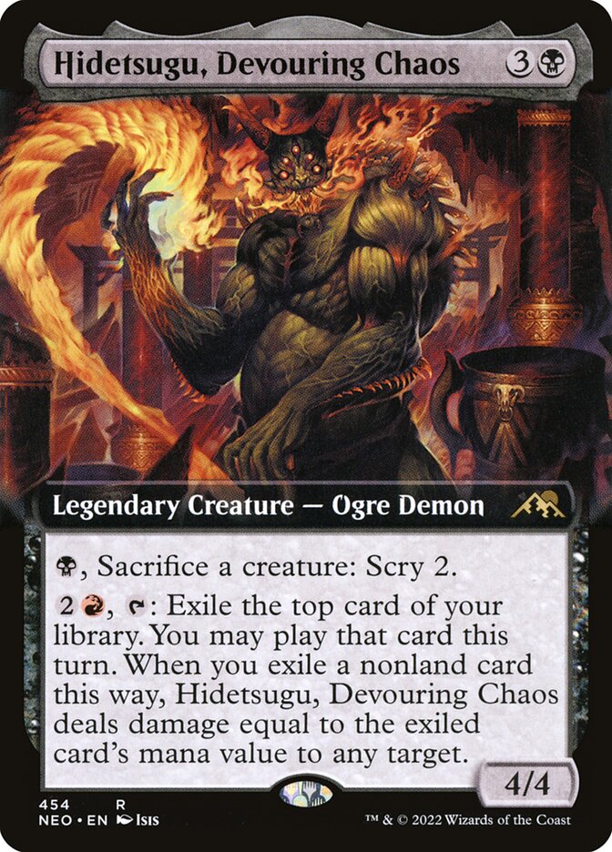 Hidetsugu, Devouring Chaos - [Extended Art] Kamigawa: Neon Dynasty (NEO)