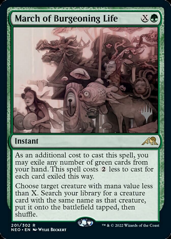 March of Burgeoning Life - [Promo] Kamigawa: Neon Dynasty Promos (PNEO)