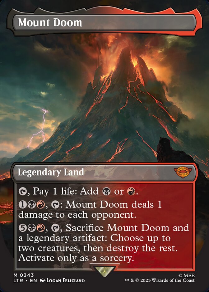 Mount Doom - [Foil, Borderless] The Lord of the Rings: Tales of Middle-earth (LTR)