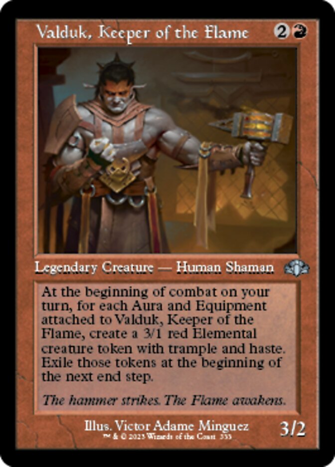 Valduk, Keeper of the Flame - [Retro Frame] Dominaria Remastered (DMR)
