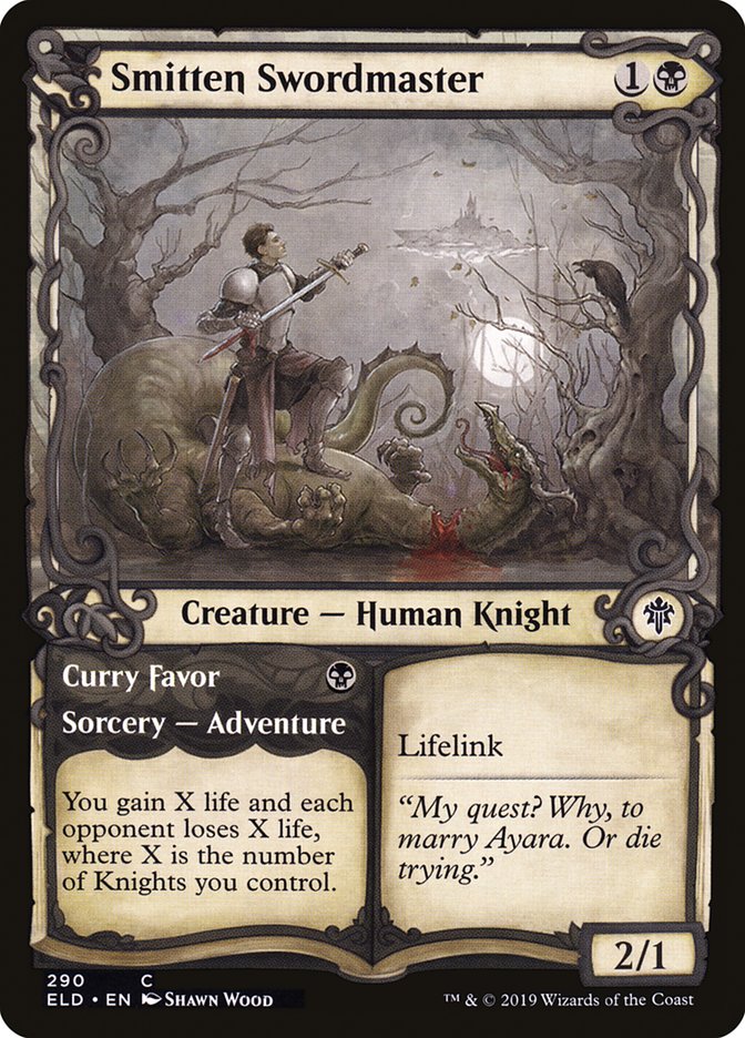 Smitten Swordmaster // Curry Favor - [Foil, Showcase] Throne of Eldraine (ELD)