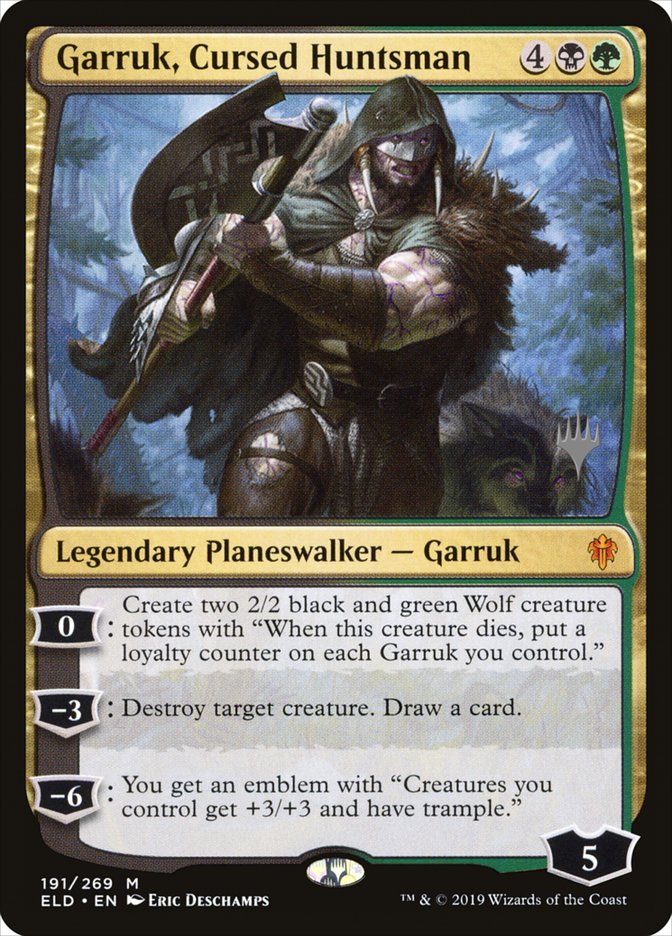 Garruk, Cursed Huntsman - [Promo] Throne of Eldraine Promos (PELD)