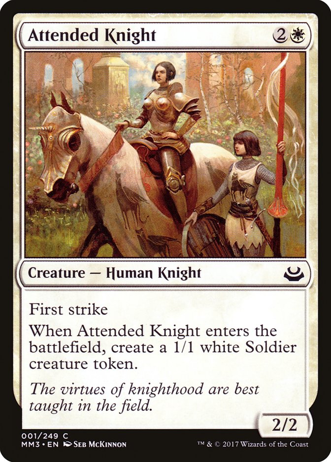 Attended Knight - [Foil] Modern Masters 2017 (MM3)