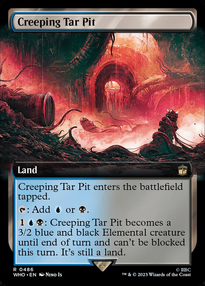 Creeping Tar Pit - [Foil, Extended Art] Doctor Who (WHO)