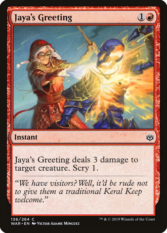Jaya's Greeting - [Foil] War of the Spark (WAR)