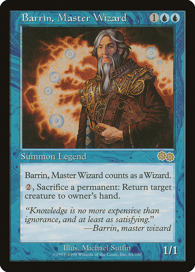 Barrin, Master Wizard - [Retro Frame] Urza's Saga (USG)