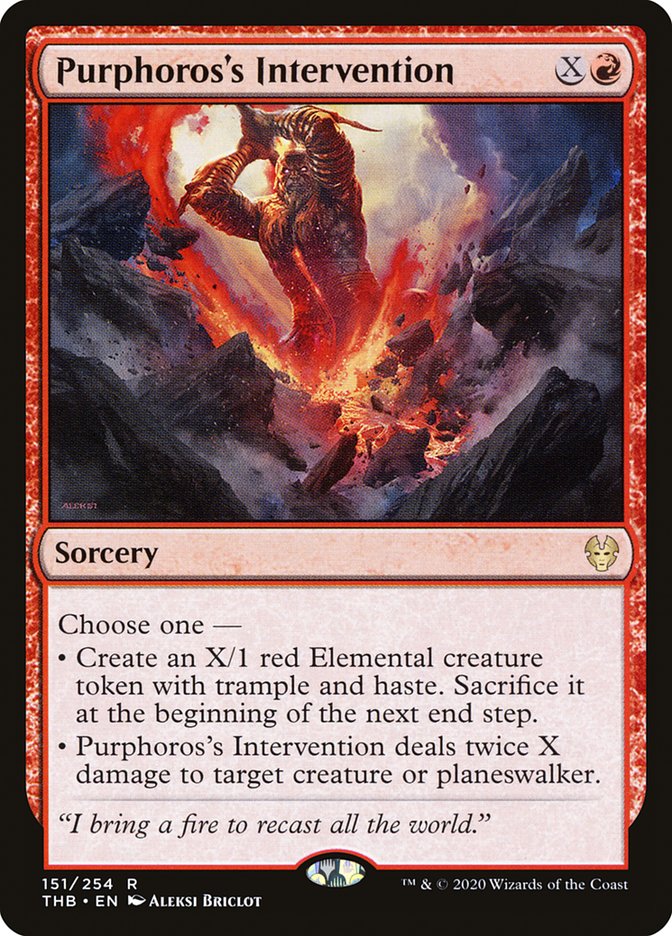 Purphoros's Intervention - [Foil] Theros Beyond Death (THB)
