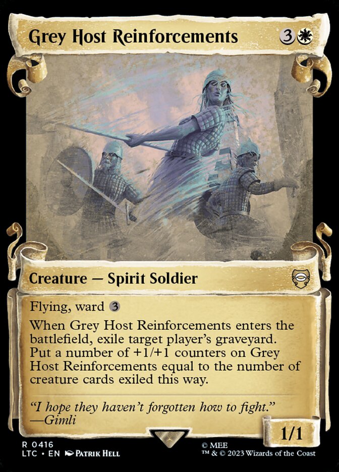 Grey Host Reinforcements - [Foil, Showcase Scroll] Tales of Middle-earth Commander (LTC)