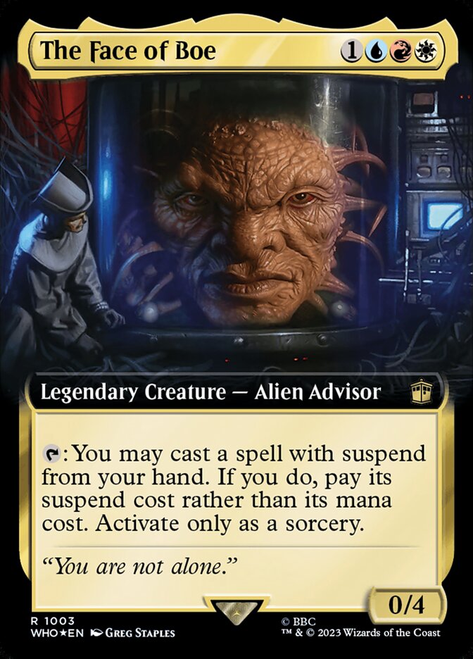 The Face of Boe - [Surge Foil, Extended Art] Doctor Who (WHO)