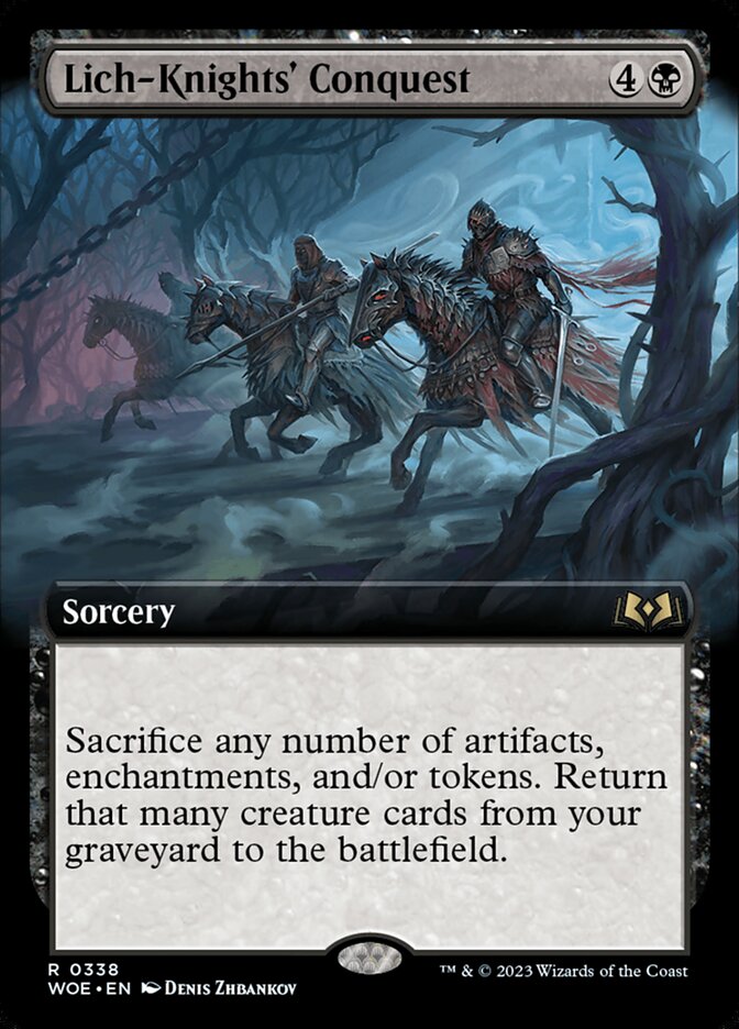Lich-Knights' Conquest - [Foil, Extended Art] Wilds of Eldraine (WOE)