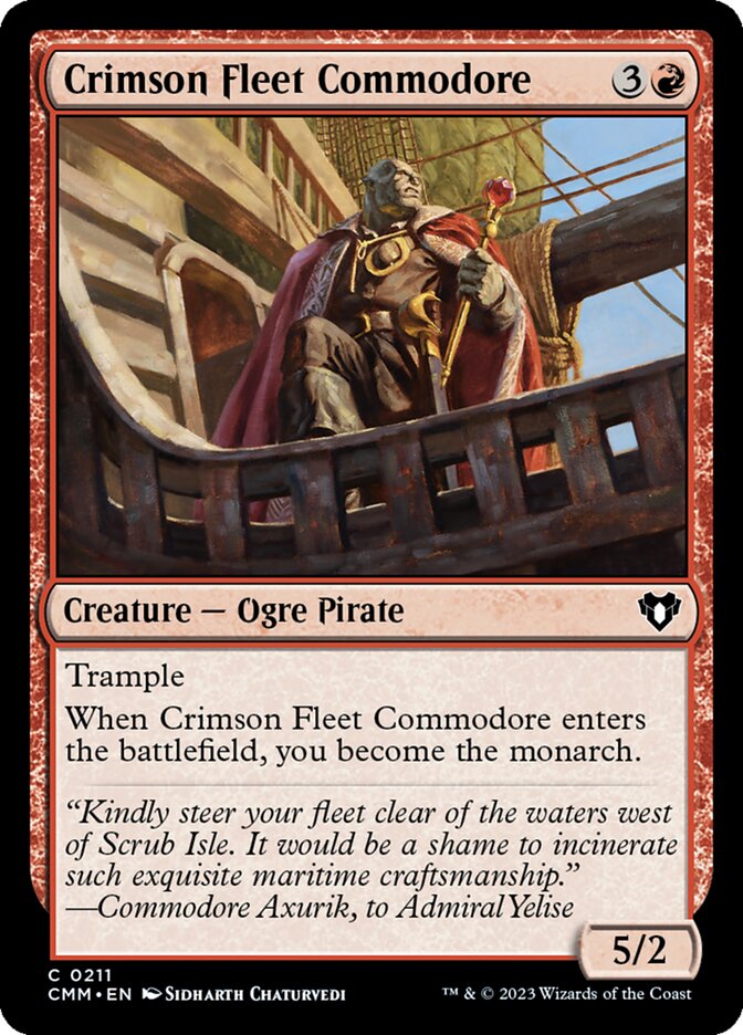 Crimson Fleet Commodore - [Foil] Commander Masters (CMM)