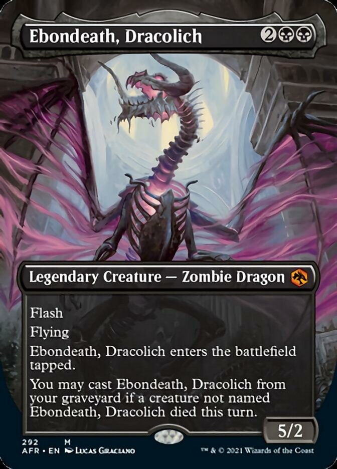 Ebondeath, Dracolich - [Foil, Borderless] Adventures in the Forgotten Realms (AFR)