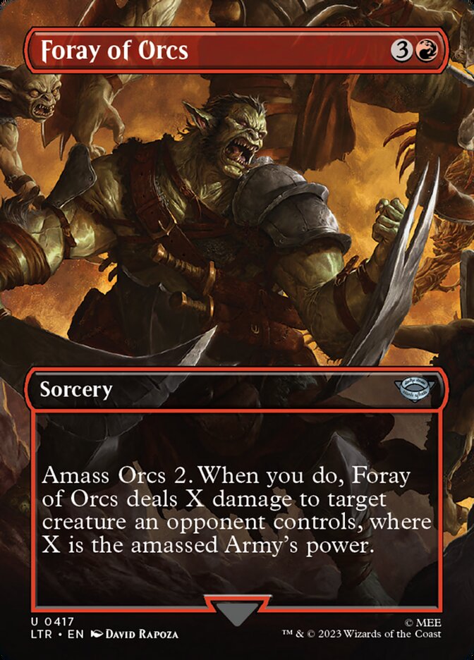 Foray of Orcs - [Foil, Borderless] The Lord of the Rings: Tales of Middle-earth (LTR)