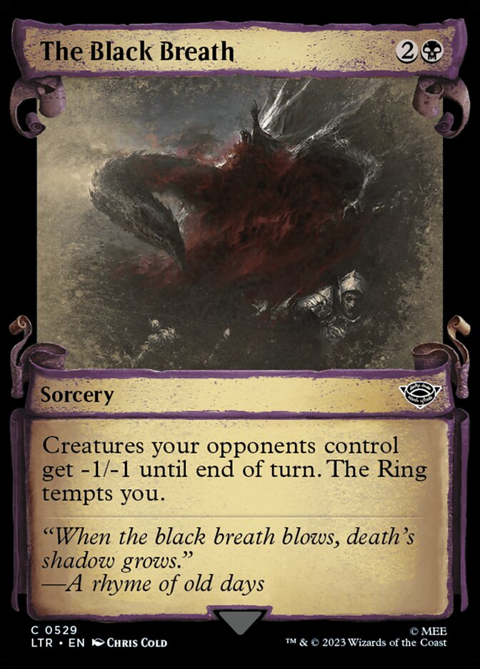 The Black Breath - [Foil, Showcase Scroll] The Lord of the Rings: Tales of Middle-earth (LTR)