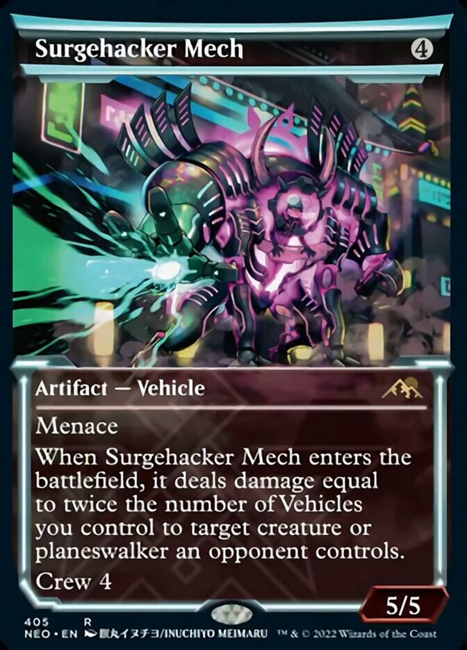 Surgehacker Mech - [Foil, Showcase] Kamigawa: Neon Dynasty (NEO)