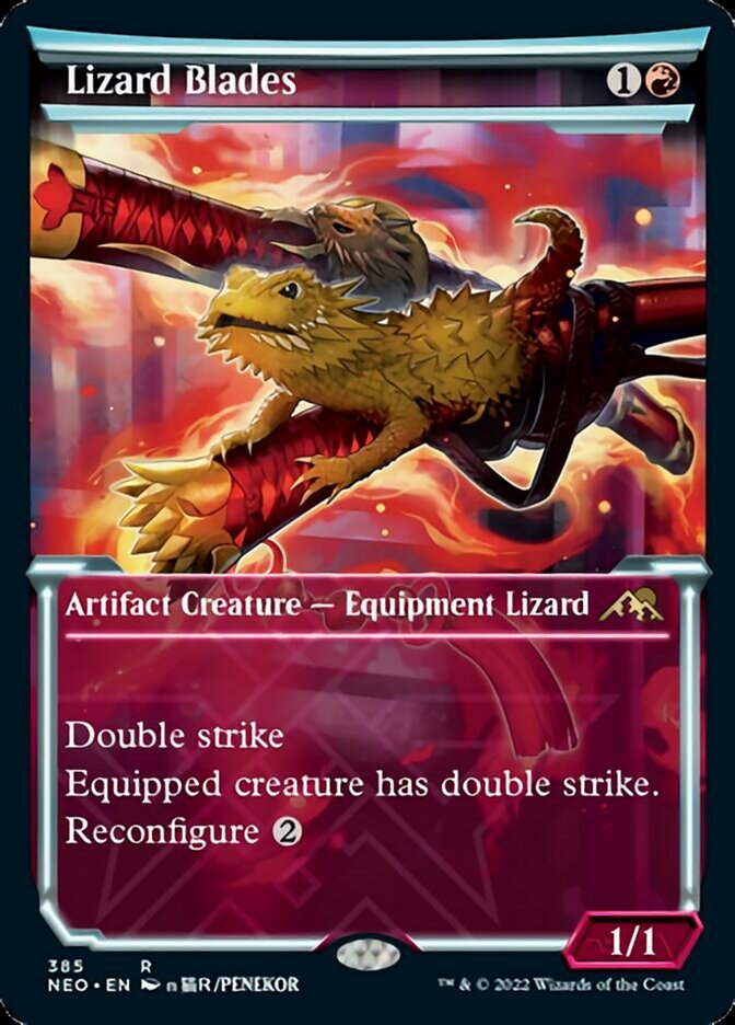Lizard Blades - [Foil, Showcase] Kamigawa: Neon Dynasty (NEO)