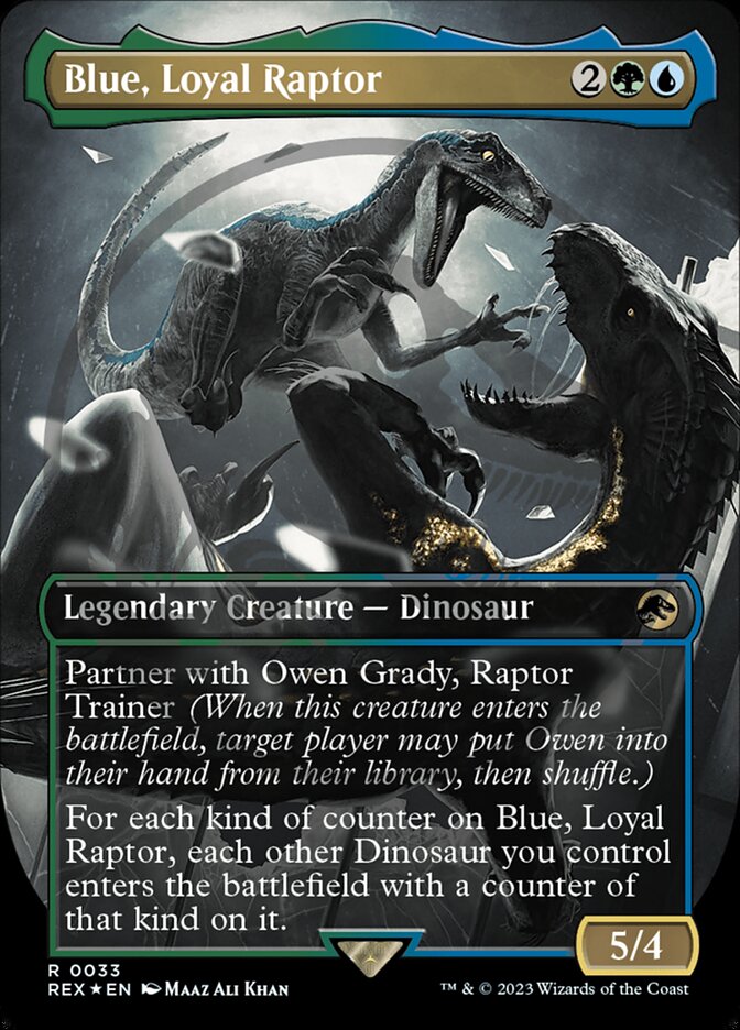 Blue, Loyal Raptor - [Foil, Emblem] Jurassic World Collection (REX)