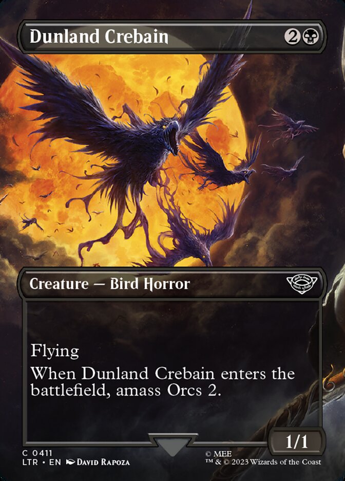 Dunland Crebain - [Foil, Borderless] The Lord of the Rings: Tales of Middle-earth (LTR)