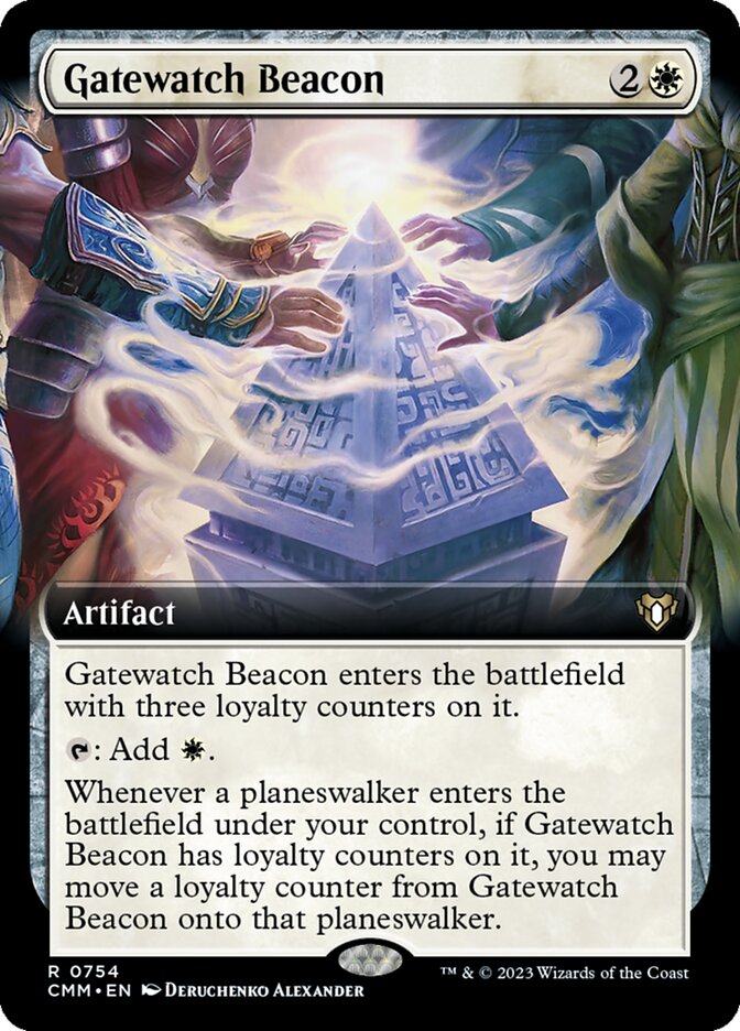 Gatewatch Beacon - [Foil, Extended Art] Commander Masters (CMM)