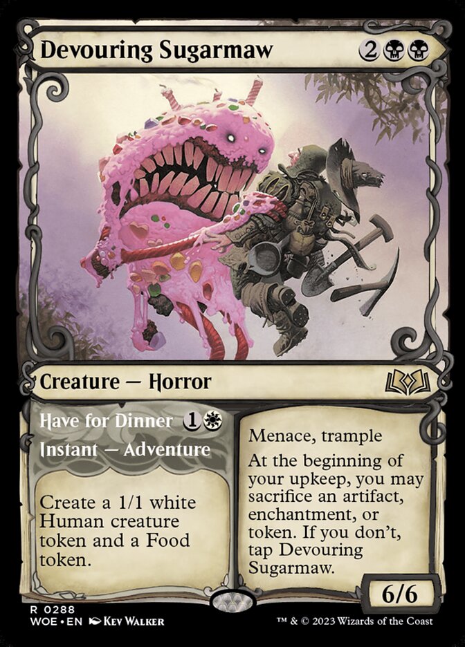 Devouring Sugarmaw // Have for Dinner - [Foil, Showcase] Wilds of Eldraine (WOE)