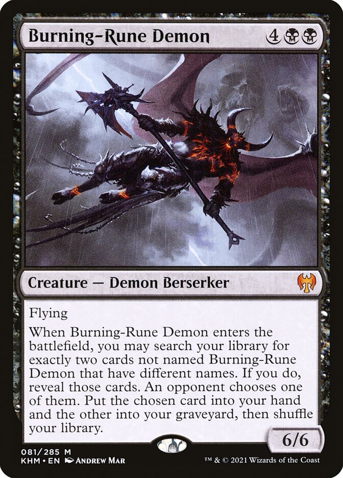 Burning-Rune Demon - [Foil] Kaldheim (KHM)