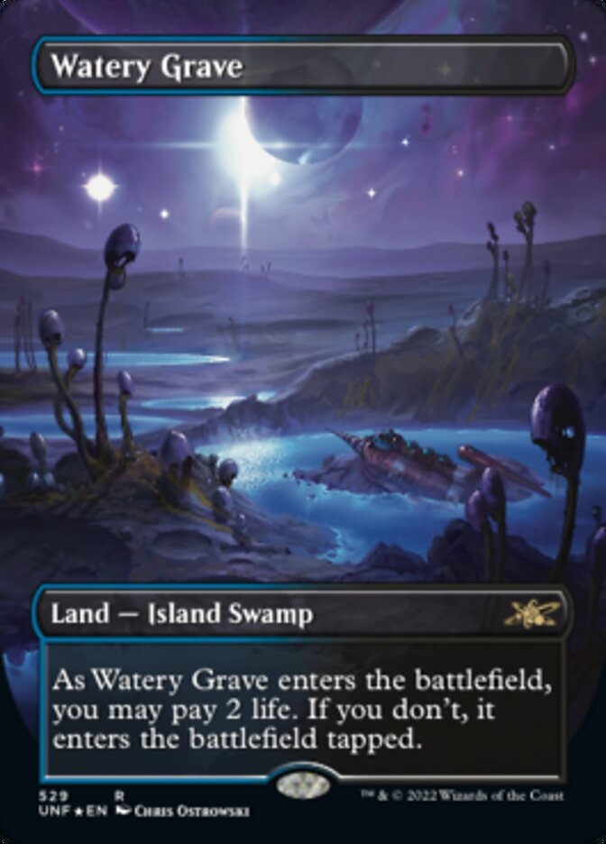 Watery Grave - [Galaxy Foil, Borderless] Unfinity (UNF)