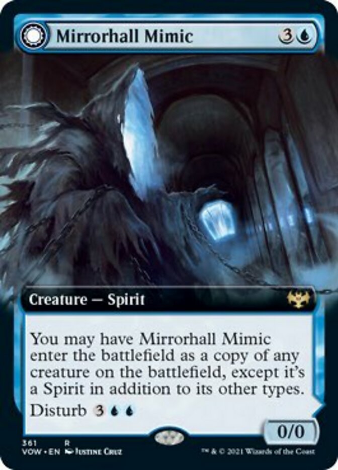 Mirrorhall Mimic // Ghastly Mimicry - [Foil, Extended Art] Innistrad: Crimson Vow (VOW)
