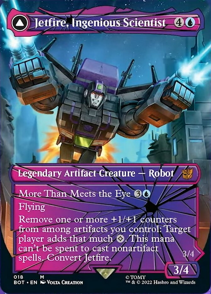 Jetfire, Ingenious Scientist // Jetfire, Air Guardian - [Foil, Shattered Glass] Transformers (BOT)