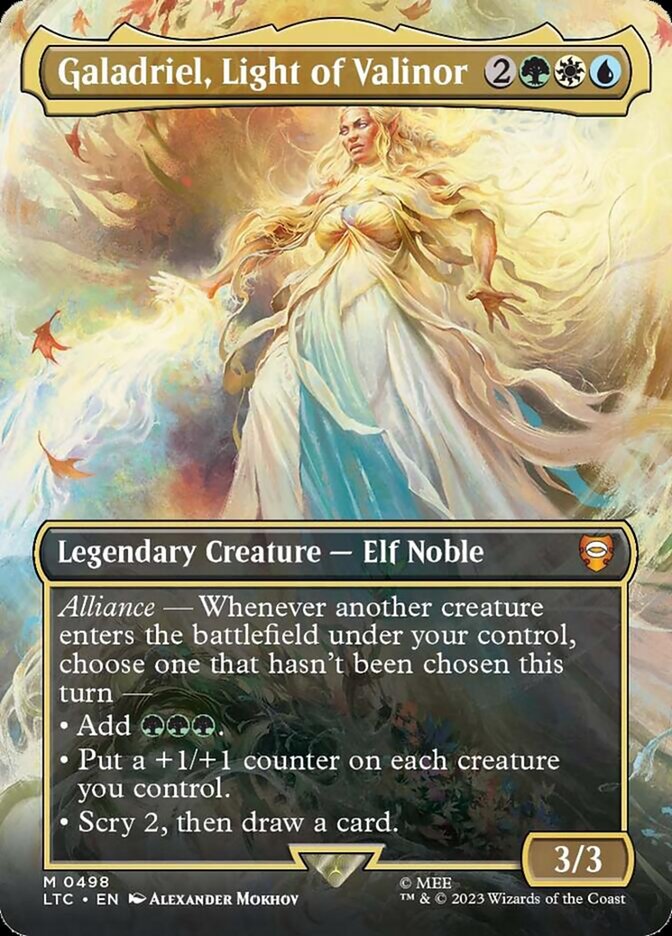 Galadriel, Light of Valinor - [Foil, Borderless] Tales of Middle-earth Commander (LTC)