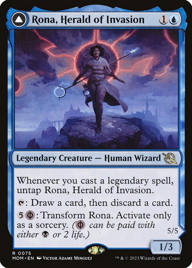 Rona, Herald of Invasion // Rona, Tolarian Obliterator - March of the Machine (MOM)
