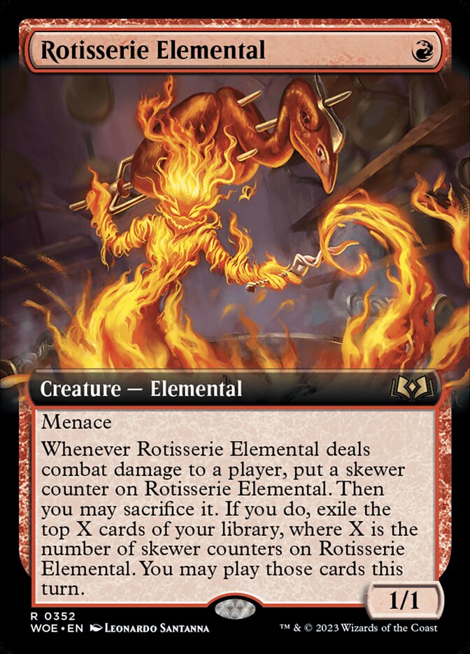 Rotisserie Elemental - [Foil, Extended Art] Wilds of Eldraine (WOE)
