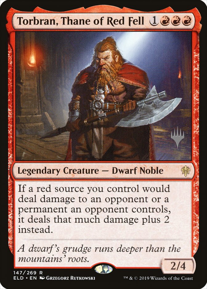 Torbran, Thane of Red Fell - [Promo] Throne of Eldraine Promos (PELD)