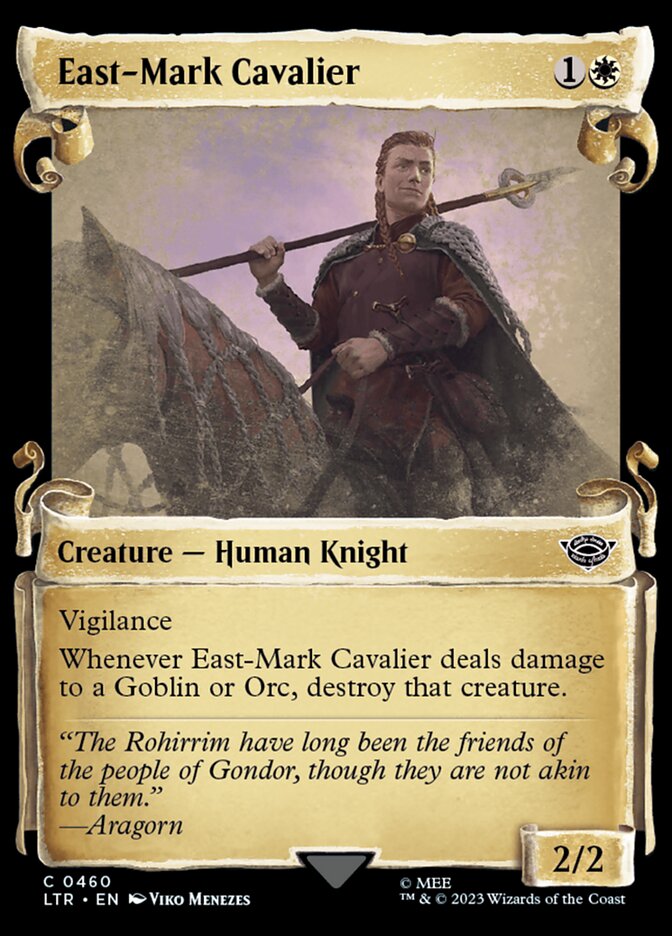 East-Mark Cavalier - [Foil, Showcase Scroll] The Lord of the Rings: Tales of Middle-earth (LTR)