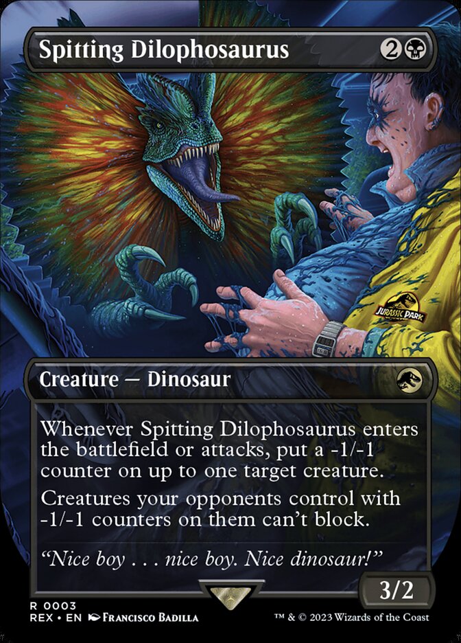 Spitting Dilophosaurus - [Borderless] Jurassic World Collection (REX)