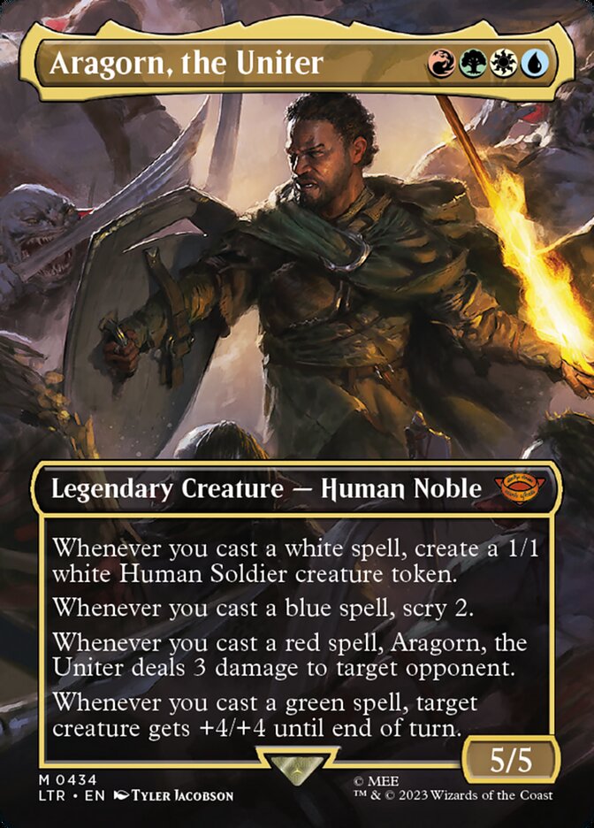 Aragorn, the Uniter - [Foil, Borderless] The Lord of the Rings: Tales of Middle-earth (LTR)