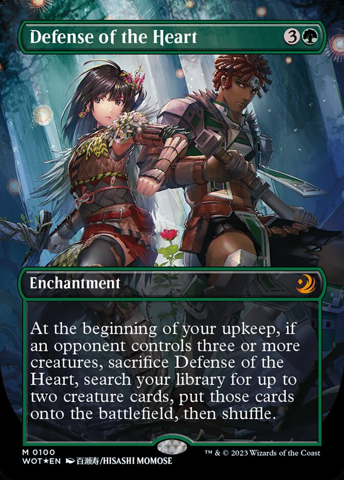 Defense of the Heart - [Confetti Foil, Borderless] Wilds of Eldraine: Enchanting Tales (WOT)