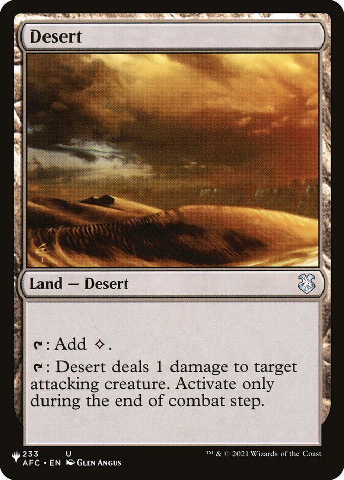 Desert - The List (PLIST)