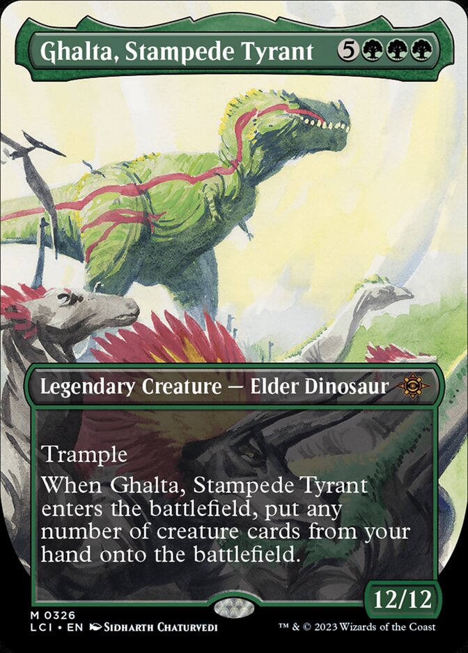 Ghalta, Stampede Tyrant - [Foil, Borderless] The Lost Caverns of Ixalan (LCI)