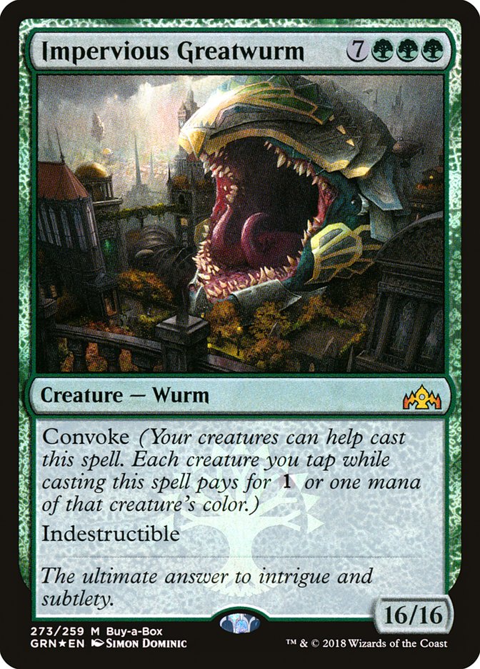 Impervious Greatwurm - [Foil, Promo] Guilds of Ravnica (GRN)