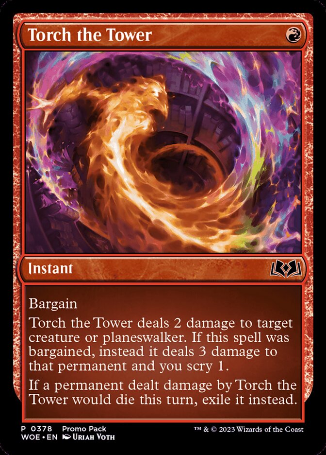 Torch the Tower - [Foil, Promo] Wilds of Eldraine (WOE)