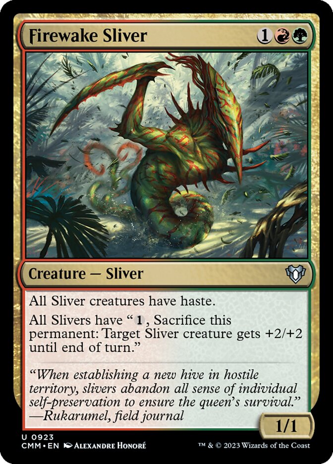 Firewake Sliver - [Foil] Commander Masters (CMM)